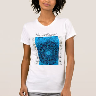 BLUE DAHLIA FLOWER, Abstract Floral Nature Lover T-Shirt