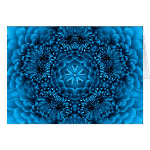 BLUE DAHLIA FLOWER PETALS CARDS