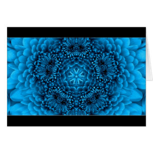 BLUE DAHLIA FLOWER PETALS CARDS