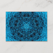 BLUE DAHLIA FLOWER PETALS SAPPHIRE GEM MONOGRAM, BUSINESS CARD (Back)