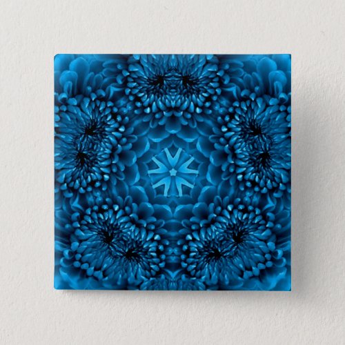 BLUE DAHLIA PINBACK BUTTON