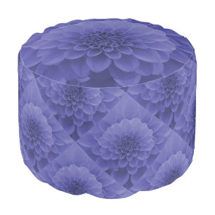 Blue Dahlia Pouf