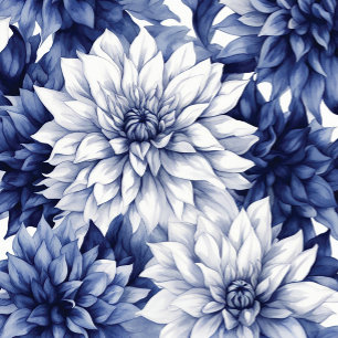 Blue Dahlias Pattern 1 Soup Mug