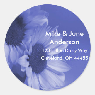 Blue Daisies Address Labels