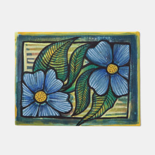 Blue Daisies                                       Doormat