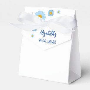 Blue Daisies Floral Bridal Shower Favor Boxes