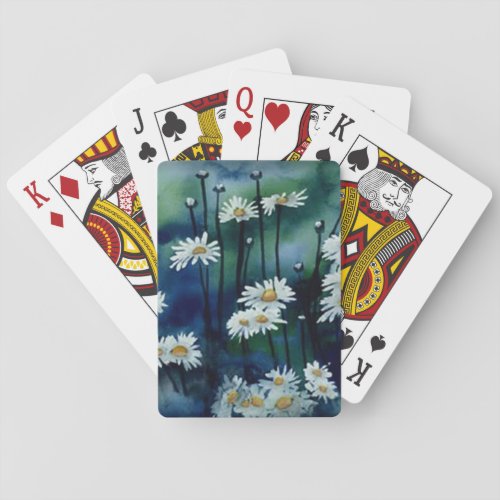 Blue Daisies Playing Cards