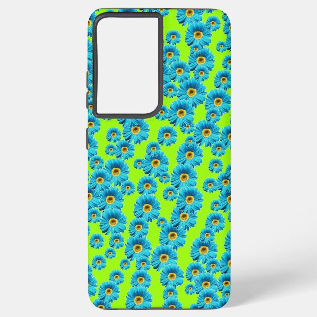 Blue Daisies Samsung Galaxy Case (Back)