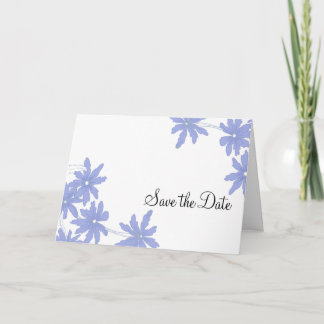 Blue Daisies Wedding Save the Date Announcement