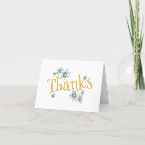 Blue Daisy All Occasion Thank You Notecard