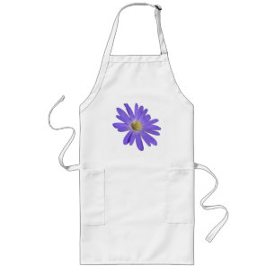 Blue Daisy Apron Beautiful Blue Flower BBQ Apron