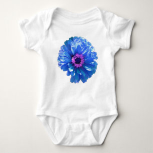 Blue Daisy, blue floral photo Baby Bodysuit