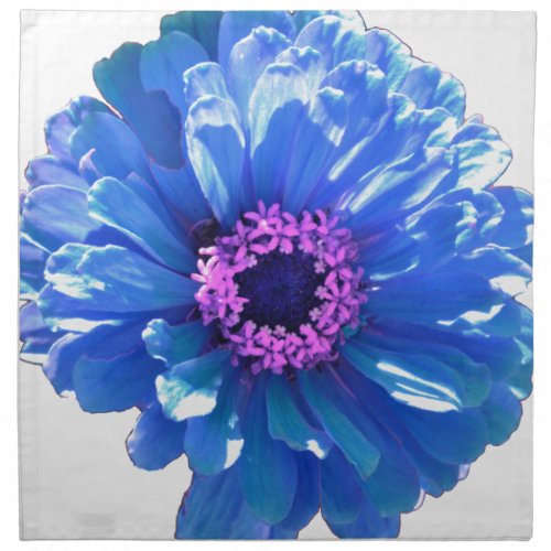 Blue daisy blue floral photo cloth napkin