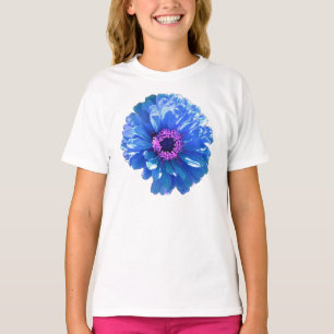 Blue Daisy, blue floral photo T-Shirt
