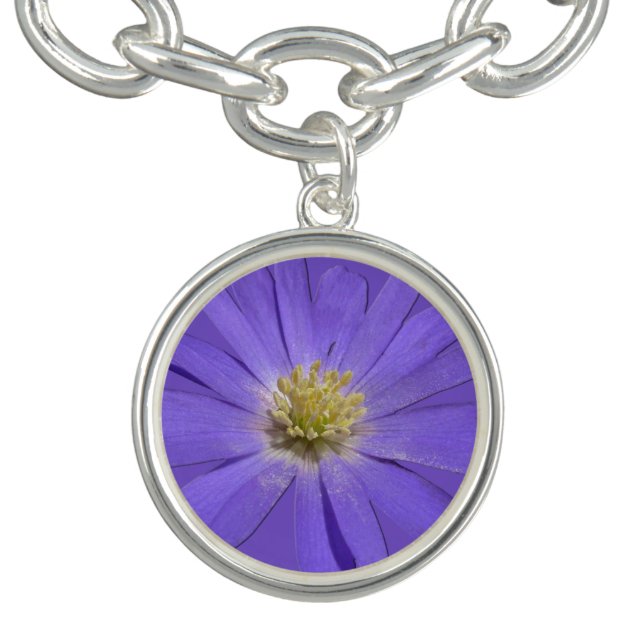 Blue Daisy Bracelet Purple Daisy Charm Braclets (Design)