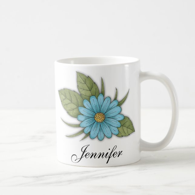 Blue Daisy Coffee Mug (Right)