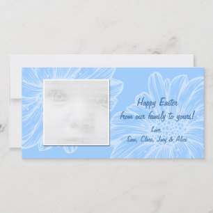 Blue Daisy Easter Photo Cards