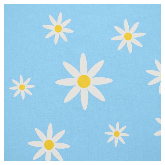 Blue Daisy Fabric (Swatch)