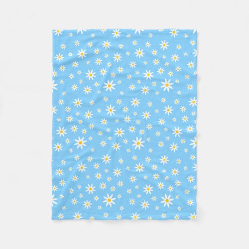 Blue Daisy Fleece Blanket