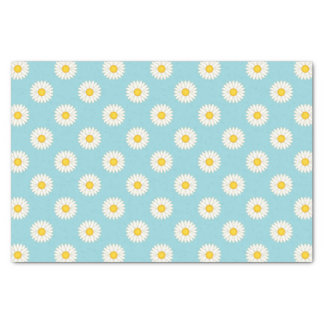 Blue Daisy Flower Pattern Tissue Paper