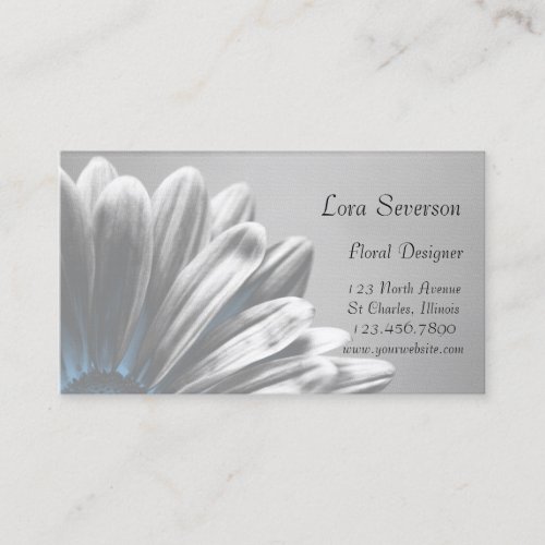 Blue Daisy Highlights Florist Floral Designer Business Card