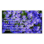 Blue Daisy-like Flowers Nature Photography Business Card Magnet
