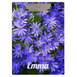 Blue Daisy-like Flowers Nature Photography Clipboard