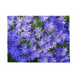 Blue Daisy-like Flowers Nature Photography Doormat
