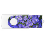 Blue Daisy-like Flowers Nature Photography Flash Drive