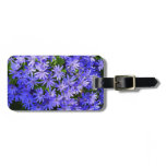 Blue Daisy-like Flowers Nature Photography Luggage Tag
