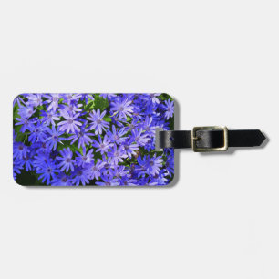 Blue Daisy-like Flowers Nature Photography Luggage Tag