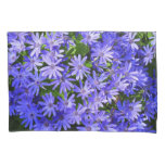 Blue Daisy-like Flowers Nature Photography Pillow Case