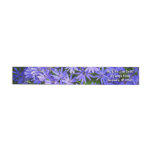 Blue Daisy-like Flowers Nature Photography Wrap Around Label