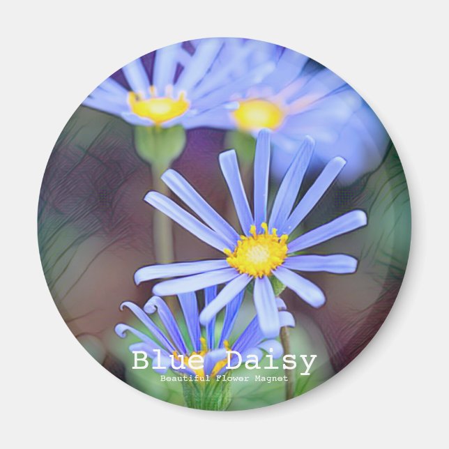 Blue Daisy Magnet (Front)