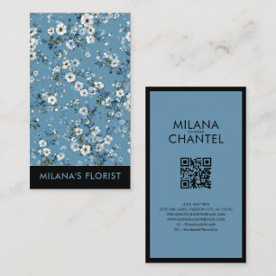 Blue Daisy Modern Trendy Flower Florist Business Card