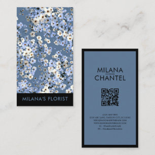 Blue Daisy Modern Trendy Flower Florist Business Card