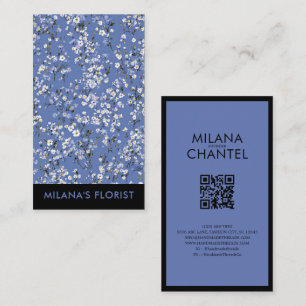 Blue Daisy Modern Trendy Flower Florist Business Card
