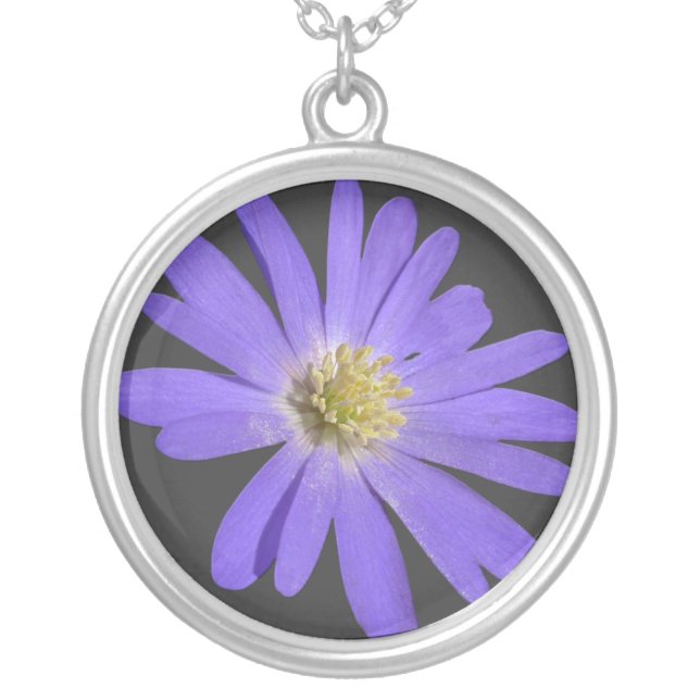 Blue Daisy Necklace Blue Daisy Gifts Keepsake (Front)