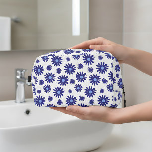 Blue Daisy Pattern Dopp Kit