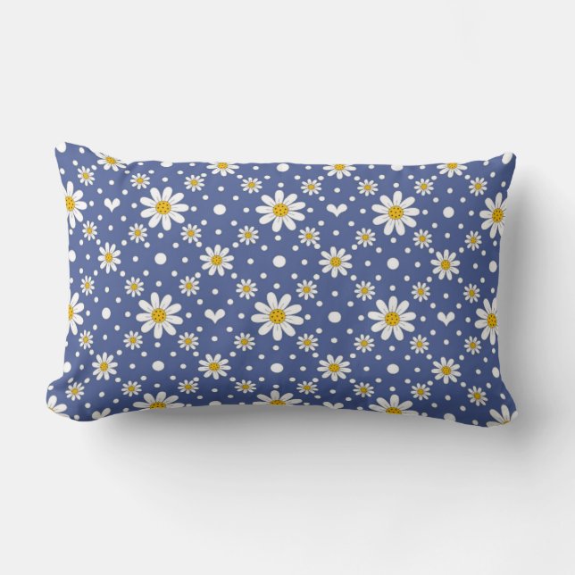 Blue Daisy Pillow (Front)