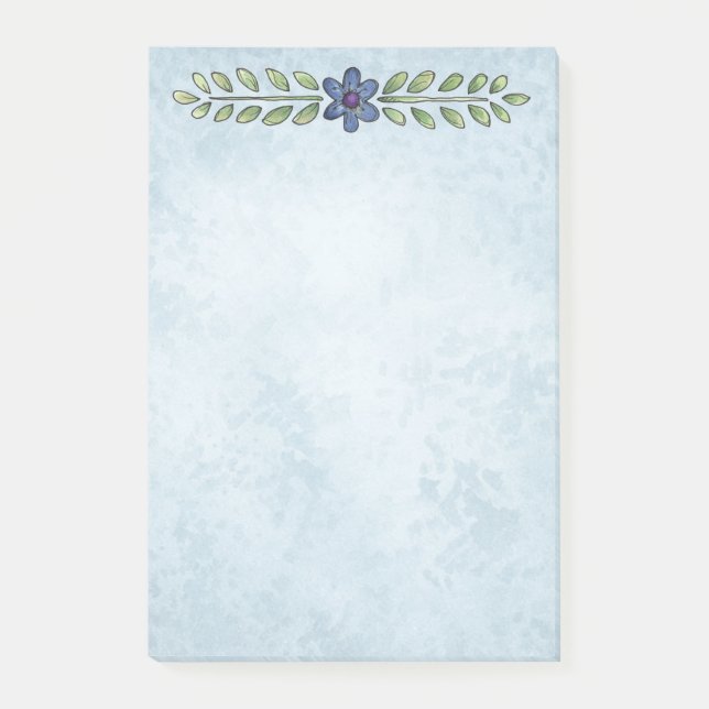 Blue Daisy Post-it Notes (Front)