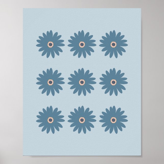 Blue Daisy Poster (Front)
