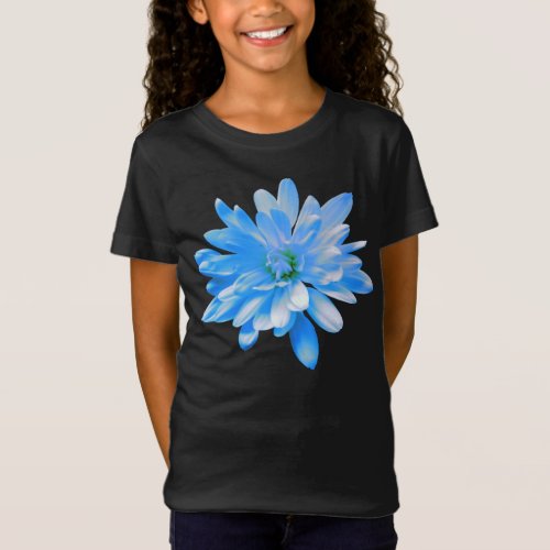 Blue daisy retro floral photo T_Shirt