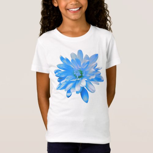 Blue daisy retro floral photo T_Shirt