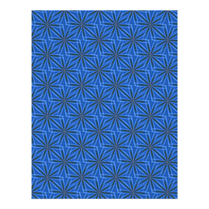 Blue daisy scrapbook paper letterhead template