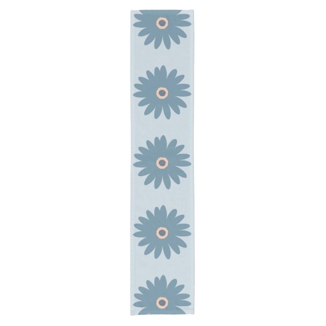 Blue Daisy Short Table Runner (Front)