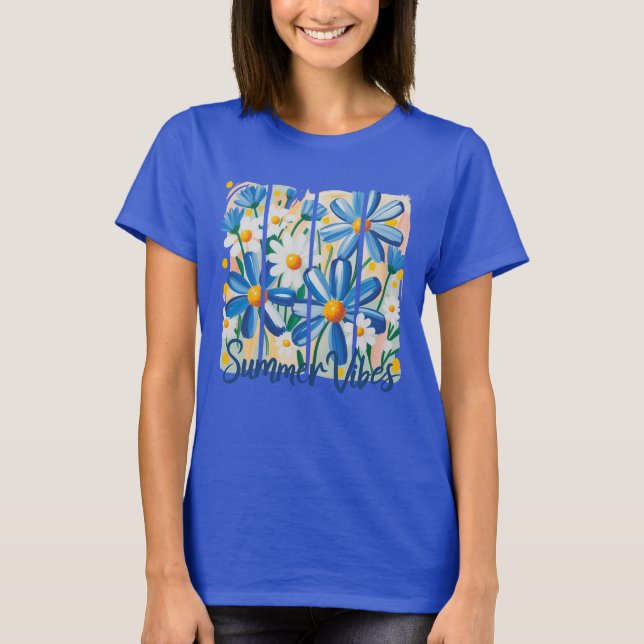Blue Daisy   T-Shirt (Front)