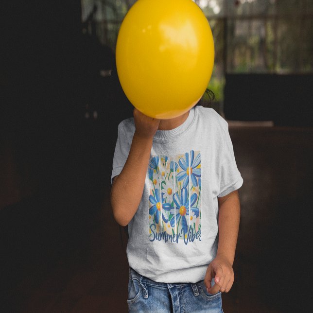 Blue Daisy   T-Shirt (Blue Daisy T-Shirt- girl)
