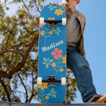 Blue Daisy Vintage Bouquet Pattern Skateboard<br><div class="desc">Blue Daisy Vintage Bouquet Pattern Skateboard. Sweet,  feminine,  girly,  pretty & stylish flowers pattern design by Dreaming Cocoon. Personalize this skateboard deck as a wonderful gift for a sporty girl who loves blue sky,  blue ocean and blue colors.</div>