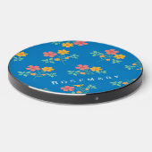 Blue Daisy Vintage Bouquet Pattern Wireless Charger (Front 2)